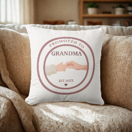 Cojín Decorativo Promoted to Grandma Est. 20XX Throw Pillow