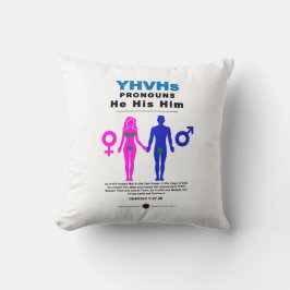 Cojín Decorativo Pronouns de YHVH