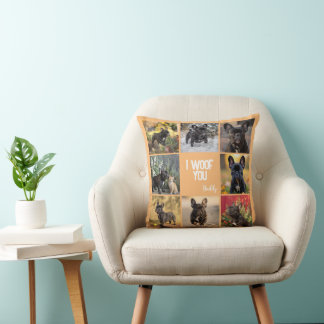 Cojín Decorativo Propias 8 x imágenes + texto + fondo