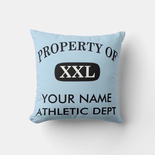 Cojín Decorativo Propiedad de XXL Su nombre (Anverso)