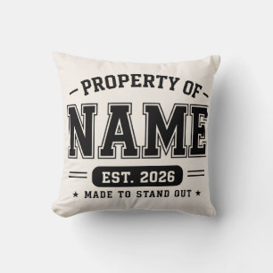 Cojín Decorativo Propiedad Personalizada De Nombre – Estilo Univers
