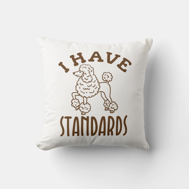 Cojín Decorativo Propietario del folleto Tengo Estándares (Anverso)