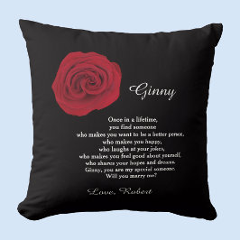 Cojín Decorativo Propuesta matrimonial única: Te casarás conmigo Pi