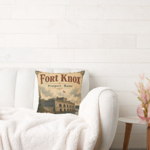 Cojín Decorativo Prospect Maine Fort Knox Histórico de Granito Fort