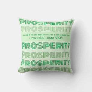 Cojín Decorativo Prosperación Biblia contra proverbios verde claro