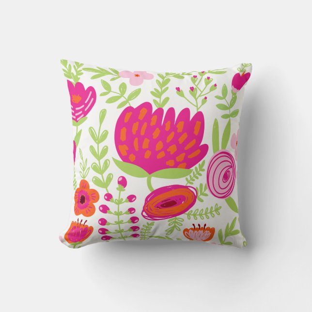 Cojín Decorativo proteas de PixDezines/fondo de bricolaje (Anverso)