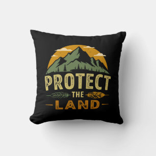 Cojín Decorativo Protege la tierra Vintage Montaña