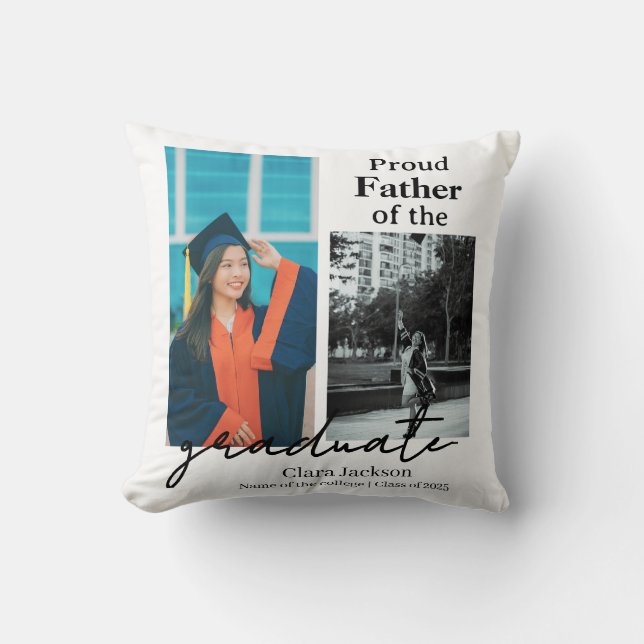 Cojín Decorativo Proud father of a graduate (Anverso)