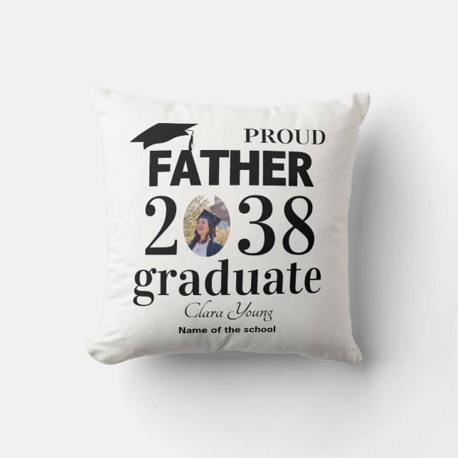 Cojín Decorativo Proud Father personalized graduation (Anverso)