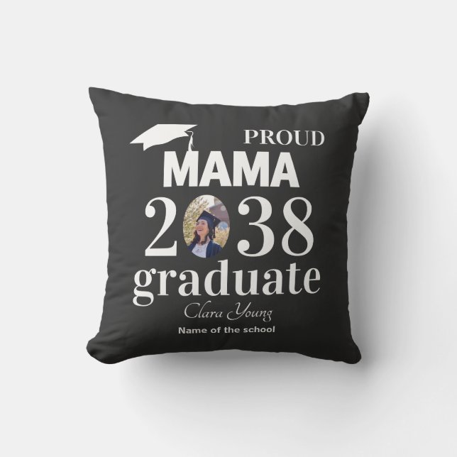 Cojín Decorativo Proud mama personalized graduation (Anverso)
