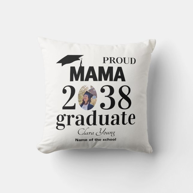 Cojín Decorativo Proud mama personalized graduation (Anverso)