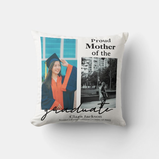 Cojín Decorativo Proud mom of a graduate (Anverso)