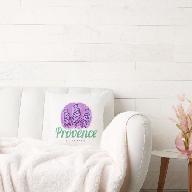 Cojín Decorativo Provenza Retro Lavender Riviera Francesa Francia (Sofá)