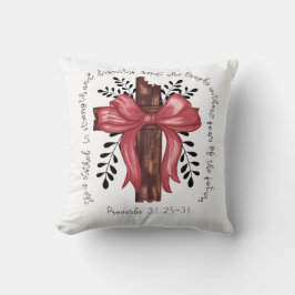 Cojín Decorativo Proverbios 31: 25-31