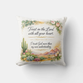 Cojín Decorativo Proverbios 3:5, Decoración Judía Mesiánica, Versíc