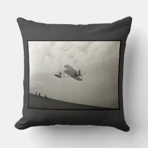 Cojín Decorativo Prueba de vuelo de planeador Aviación Hermanos Wri