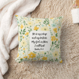 Cojín Decorativo Psalm 91:2 Christian Throw Pillow