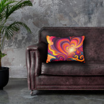 Psicodelia Surreal Swirl Heart Pattern
