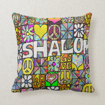 Cojín decorativo Psicodélico Shalom LOVE de Retro 