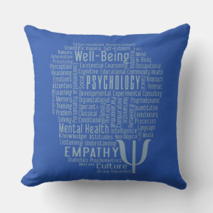 Cojín Decorativo PSICOLOGÍA Word Cloud personalizado color arrojar 