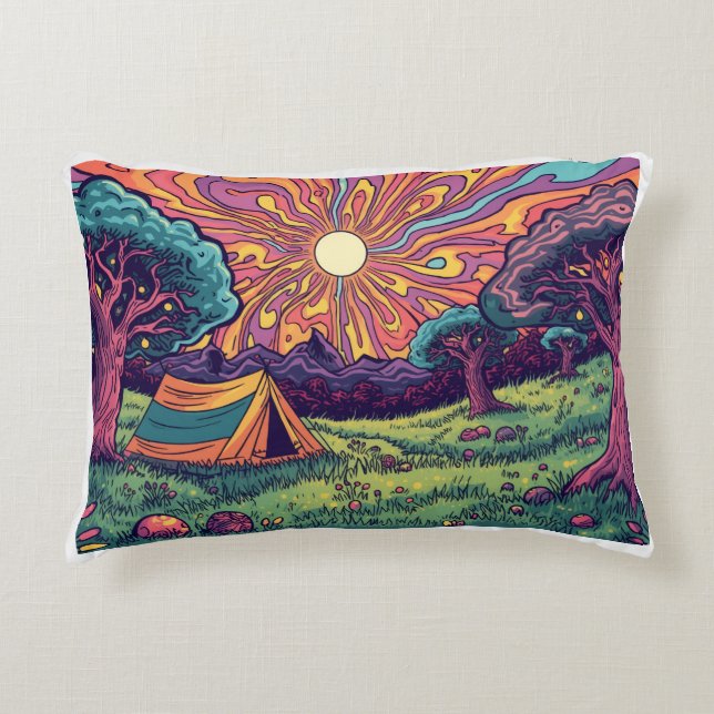 Cojín Decorativo Psychedelic camping cushion (Anverso)