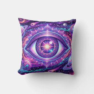 Cojín Decorativo Psychedelic Cosmic Eye Design on Tees, Stickers, M