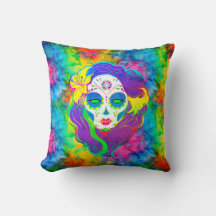 [Psychedelic Sugar Skull] Corbata de Estampado Cal