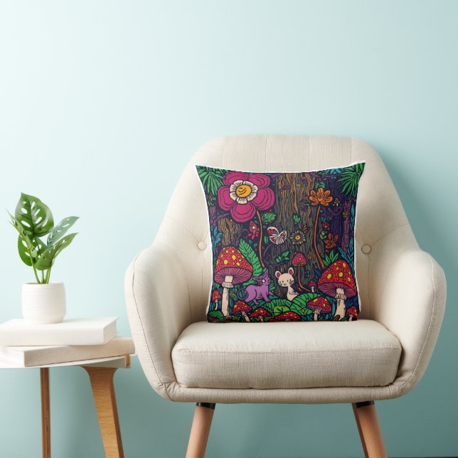 Cojín Decorativo Psychedelic woodland cushion (Silla)
