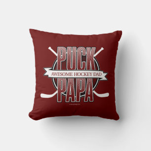 Cojín decorativo Puck Papa (papá hockey)