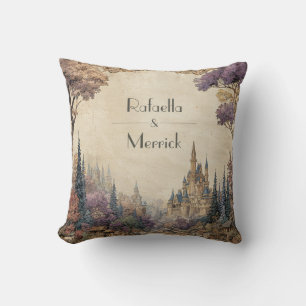 Cojín Decorativo Pueblo del Castillo con Marco Barroco Bosque Román