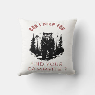 Cojín Decorativo ¿Puedo Ayudarte A Encontrar Tu Campsite? –A doble