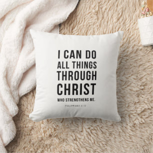 Cojín Decorativo Puedo Hacer Todas Las Cosas Filipenses 4:13