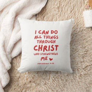 Cojín Decorativo Puedo Hacer Todas Las Cosas Filipinas 4:13