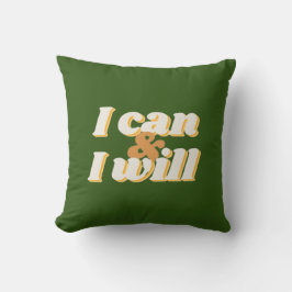 Cojín Decorativo Puedo y voy a camiseta