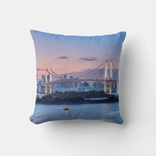 Cojín Decorativo Puente Arcoíris al anochecer