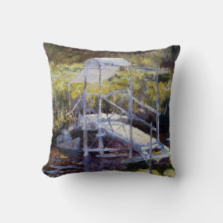 Cojín Decorativo Puente blanco por John Twachtman