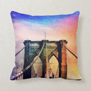 Cojín Decorativo Puente de Brooklyn - colorido - New York City
