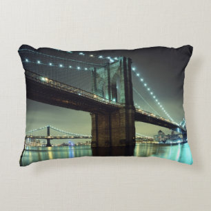 Cojín Decorativo Puente de Brooklyn en el puente de Manhattan de la