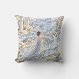 Cojín Decorativo Puente de Cinta de Vidrio Azul Palacio Alpino Enca