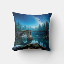 Cojín Decorativo Puente de la brecha Bridges & City Wildlife Sunset