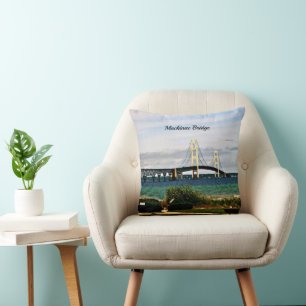 Cojín Decorativo Puente de Mackinac, Isla Mackinac