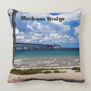 Cojín Decorativo Puente de Mackinac Michigan
