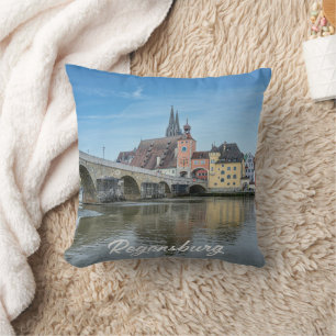 Cojín Decorativo Puente de piedra en Regensburg, Alemania