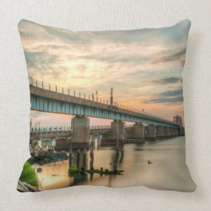Cojín Decorativo Puente del tren de Rockaway
