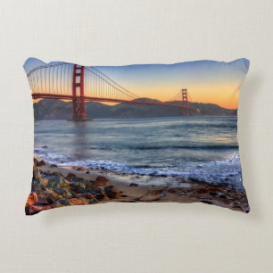 Cojín Decorativo Puente Golden Gate del rastro de San Francisco Bay