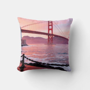 Cojín Decorativo Puente Golden Gate, fotografía panorámica,