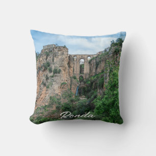 Cojín Decorativo Puente histórico antiguo en Ronda, España
