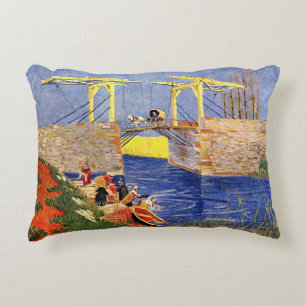 Cojín Decorativo Puente Langlois en Arlés por Vincent van Gogh