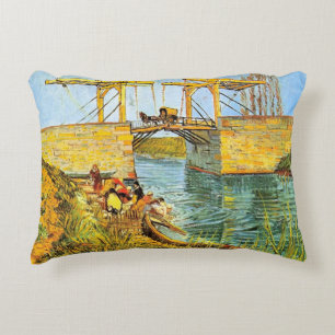 Cojín Decorativo Puente Langlois en Arlés por Vincent van Gogh