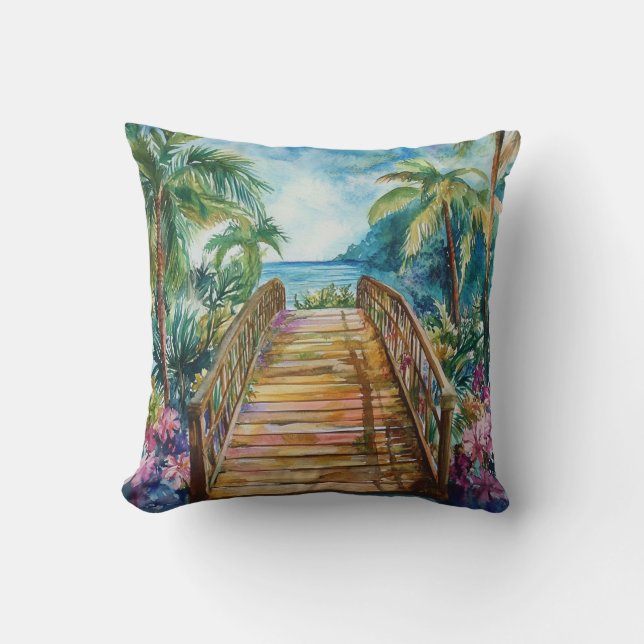 Cojín Decorativo Puente Tropical (Anverso)